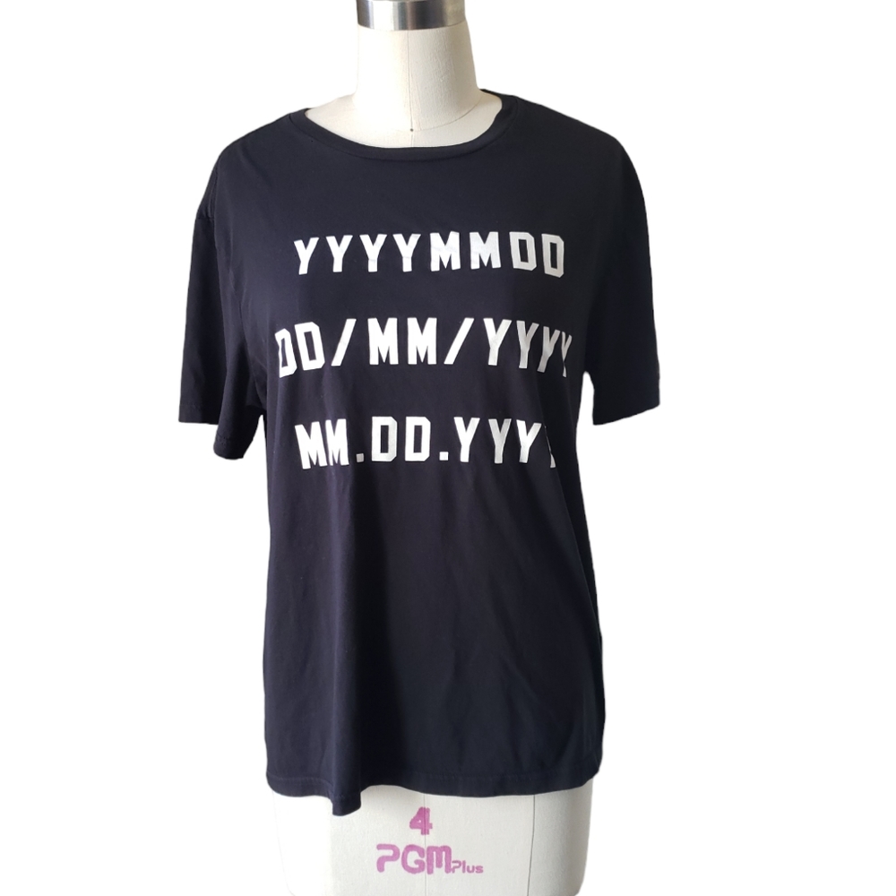 Black L.O.G.G Tee with Dates